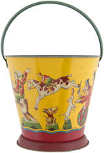 CIRCUS ANIMALS SAND PAIL.