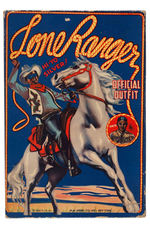 "LONE RANGER OFFICIAL OUTFIT" BOXED HOLSTER SET WITH COMPOSITION GUN.