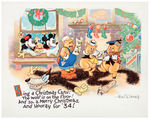 WALT DISNEY STUDIO 1933 CHRISTMAS CARD.