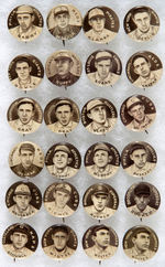 SWEET CAPORAL CIGARETTES GROUP OF 24 BASEBALL PLAYER BUTTONS.