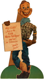 HOWDY DOODY POLL PARROT LARGE ADVERTISING STANDEE.