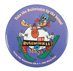 MACY'S CLERK CHRISTMAS ROCKY & BULLWINKLE BUTTON.