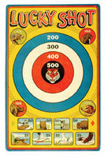 "LUCKY SHOT" TIN LITHO TARGET.