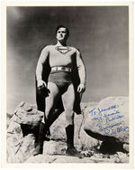 SUPERMAN KIRK ALYN SIGNED PHOTO TRIO.