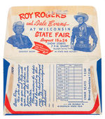 “ROY ROGERS” 1958 STATE FAIR PERSONAL APPEARANCE FLYER & ENVELOPE.