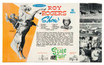 “ROY ROGERS” 1958 STATE FAIR PERSONAL APPEARANCE FLYER & ENVELOPE.