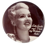 BETTY GRABLE RARE 1940s MIRROR ENDORSING MOTOROLA RADIO.