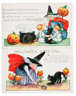 WHITNEY AND OTHERS- SIX  EMBOSSED HALLOWEEN POSTCARDS.