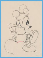 DOGNAPPERS PRODUCTION DRAWING FEATURING MICKEY MOUSE.