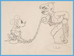 MICKEY'S GALA PREMIERE PRODUCTION DRAWING FEATURING WILL ROGERS.