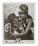 BATMAN-BURGESS MEREDITH AND CAROLYN JONES SIGNED PUBLICITY STILL.