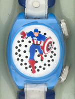 CAPTAIN AMERICA WRIST RADIO & SPIDER-MAN WATCH PAIR.