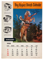 "ROY ROGERS RANCH CALENDAR" 1959 NESTLE'S PREMIUM.