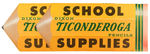 “DIXON TICONDEROGA” BOXED STORE DISPLAY INCLUDING 2 UNUSED BOXES OF PENCILS.