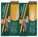 “DIXON TICONDEROGA” BOXED STORE DISPLAY INCLUDING 2 UNUSED BOXES OF PENCILS.