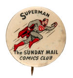 "SUPERMAN" RARE 1940s AUSTRALIAN BUTTON.