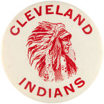 “CLEVELAND INDIANS” LARGE 3.5” BUTTON C. 1960.