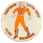 "CAPTAIN 'AKTA-VITE' CLUB MEMBER" FIRST SEEN AUSTRALIAN  BUTTON.