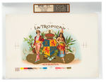 "LA TROPICAL CABANA" CIGAR BOX INNER PROOF BY F. GARCIA & BROS.