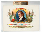 "SCHILLER" CIGAR BOX INNER LABEL PROOF BY LOUIS MUELLER & CO.