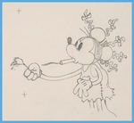 MICKEY'S MELLERDRAMMER PRODUCTION DRAWING FEATURING MINNIE MOUSE.