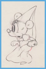 BRAVE LITTLE TAILOR PRODUCTION DRAWING FEATURING MINNIE MOUSE.