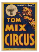 "TOM MIX CIRCUS" POSTER.