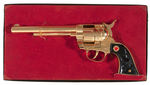 "COWBOY CLASSIC GOLD-PLATED REPEATING PISTOL" HUBLEY BOXED GUN.