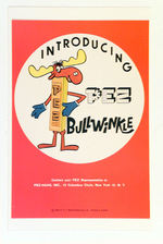 "BULLWINKLE PEZ" PROMOTIONAL AD SHEET.