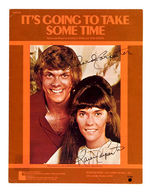 "THE CARPENTERS SIGNED SHEET MUSIC.