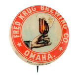 EARLY 1896-98 OMAHA BREWER BUTTON.