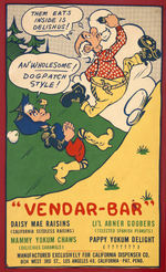 LI'L ABNER "VENDAR-BAR" VENDING MACHINE.