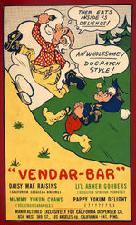 LI'L ABNER "VENDAR-BAR" VENDING MACHINE.