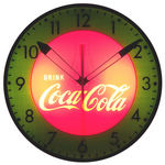 "DRINK COCA-COLA" 1950s LIGHTED CLOCK.