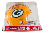 GREEN BAY PACKERS  SIGNED MINI HELMET DISPLAY.