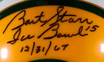 GREEN BAY PACKERS  SIGNED MINI HELMET DISPLAY.