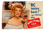 LUCILLE BALL LARGE R.C. COLA PROMOTIONAL SIGN.