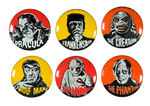 UNIVERSAL MONSTERS BUTTON SET.