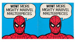 "MIGHTY MARVEL MASTERPIECES" PRODUCT SIGN WITH SPIDER-MAN.