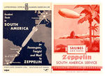 GRAF ZEPPELIN FOLD-OVER FLIGHT SCHEDULES.