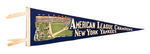 "AMERICAN LEAGUE CHAMPIONS NEW YORK YANKEES" FELT PENNANT.