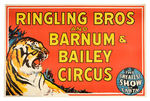 "RINGLING BROS. AND BARNUM & BAILEY CIRCUS" TIGER POSTER.