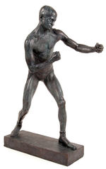 EXCEPTIONAL BRONZE SCULPTURE BY SAMUEL MURRAY OF BOXER "TURKEY POINT" BILLY SMITH.