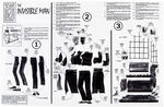 AURORA "THE INVISIBLE MAN" FANTASY BOX, INSTRUCTION SHEET AND ORIGINAL ARTWORK FOR SHEET.