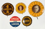 TOP CONDITION 125-PIECE PRESIDENTIAL CAMPAIGN BUTTON COLLECTION SPANNING 1896-1964.