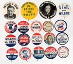 TOP CONDITION 125-PIECE PRESIDENTIAL CAMPAIGN BUTTON COLLECTION SPANNING 1896-1964.