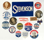 TOP CONDITION 125-PIECE PRESIDENTIAL CAMPAIGN BUTTON COLLECTION SPANNING 1896-1964.