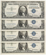 $1 SILVER CERTIFICATE SEQUENTIAL NOTES LOT OF 66.