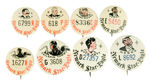 "NEWARK STAR-EAGLE" NEWSPAPER CONTEST BUTTONS-8 OF 13 KNOWN.