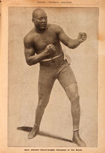 "JEFFRIES-JOHNSON SOUVENIR" 1910 BRITISH PUBLICATION W/JEFFRIES SUPPLEMENT PHOTO.